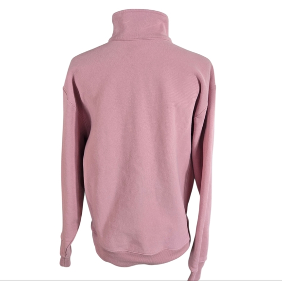 Champion Dusty Rose Pink Reverse Weave Vintage Quarter Zip Sweatshirt - Picture 4 of 8
